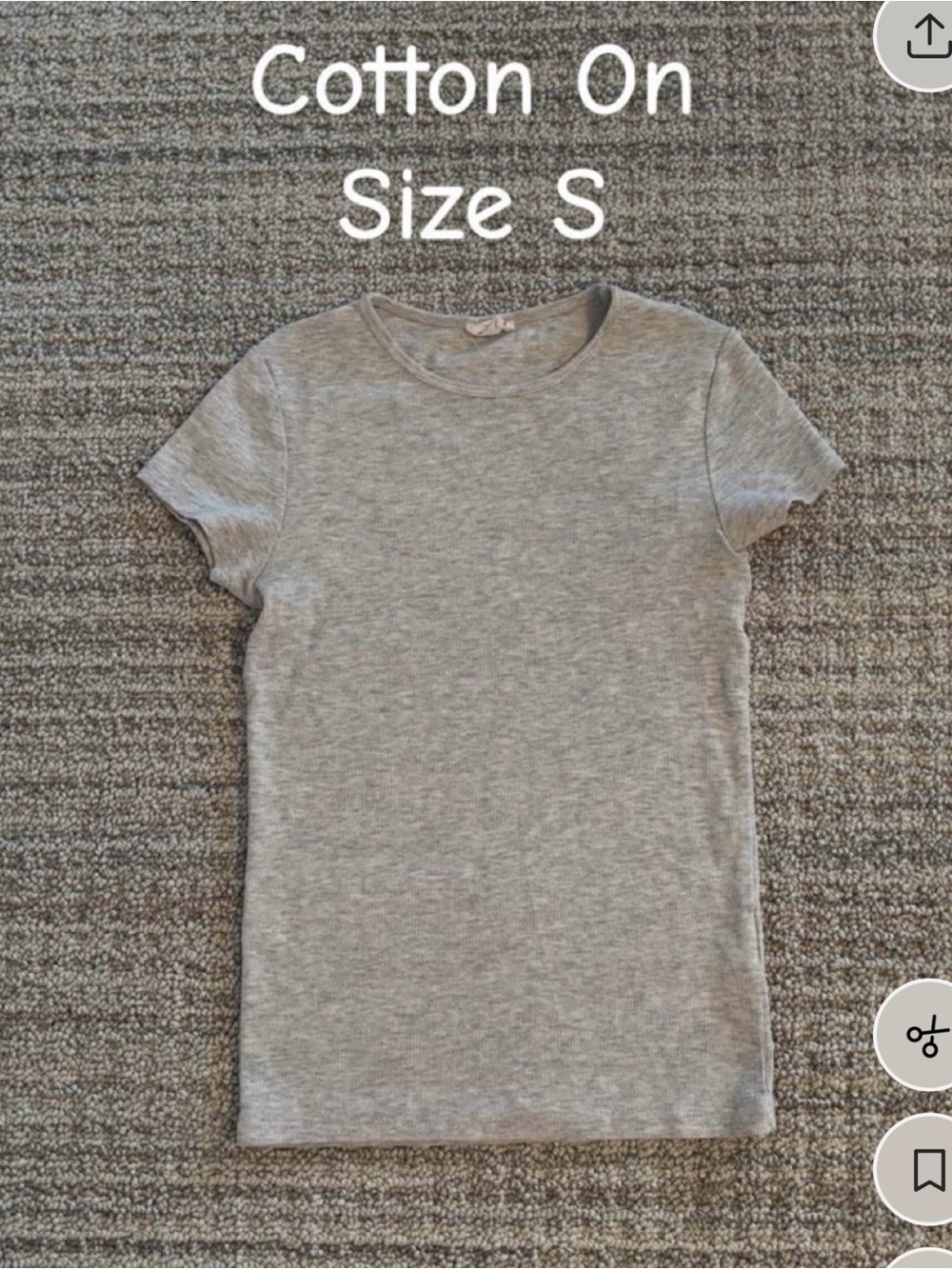 Cotton On Gray Short Sleeve Crew Tee